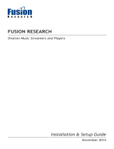 Fusion Research OVATION Installation & Setup Manual
