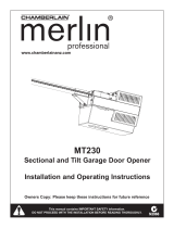 Chamberlain Merlin Professional MT230 Installation And Operating Instructions Manual