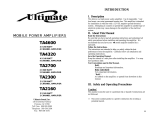 Ultimate ta 2300 Owner's manual