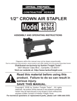 Central Pneumatic Contractor 46365 Operating instructions