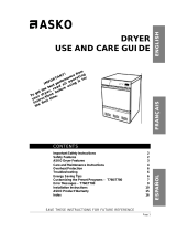 Asko T700 Series Operating instructions