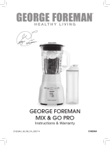 George Foreman MIX & GO PRO Instructions & Warranty