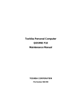 Toshiba QOSMIO F10 User manual