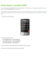 i-mobile 8500 User manual