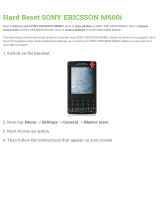 Sony Ericsson M600i User manual