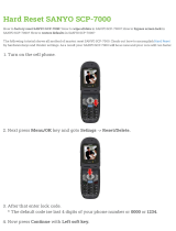 Sanyo SCP-7000 Hard reset manual