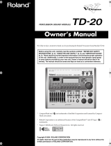 Roland V-Drums TD-20 Owner's manual