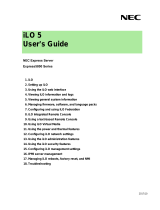 NEC iLO 5 User manual