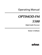 Orban OPTIMOD-FM 5500 Operating instructions
