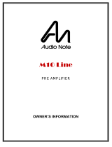Audio Note M10 Line User manual