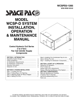SpacePak WCSP-D series Installation, Operation & Maintenance Manual