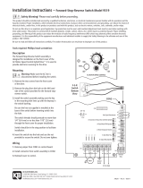 KB Electronics KBMA Forward-Stop-Reverse Switch Kit Owner's manual