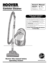 Hoover S3332 - Telios 12 Amp Straight Suction Canister Vacuum Owner's manual