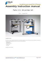 Felix printers Felix 2.0 User manual