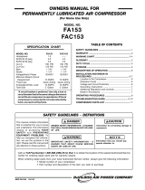 DeVilbiss FA153 Owner's manual