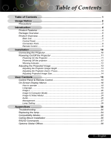 Optoma EP770 User manual