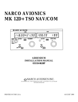 Narco Avionics MK 12D PLUS TSO NAV/COM Addendum Installation Manual