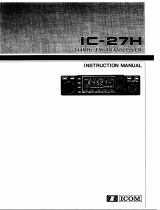 ICOM IC-27H Owner's manual