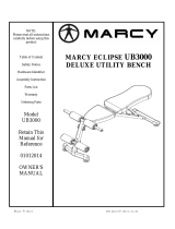 Marcy UB3000 ADJ WEIGHT BENCH FOLDABLE User manual