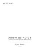M-Audio AXIOM 25-49-61 Owner's manual