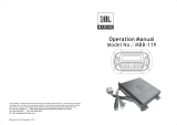 JBL MBB-119 Operating instructions