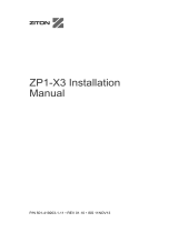 Ziton ZP1-X3 Installation guide