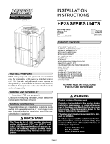 Lennox HP23-211 Installation Instructions Manual