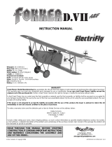 GREAT PLANES Fokker D.VII ARF ElectriFly User manual