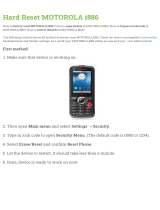 Motorola I886 Hard reset manual