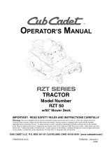 Cub Cadet RZT Series User manual