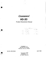 Cromemco HD20 Product Description Manual