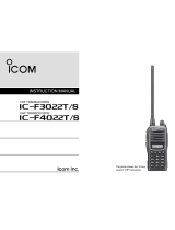 ICOM IC-F4022T User manual