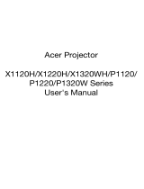 Acer X1320WH User manual
