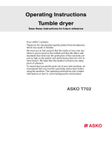 Asko T702 Operating instructions