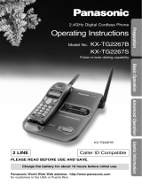 Panasonic kx-tg2267 - Cordless Phone - Operation Operating instructions