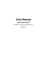 NAV N GO IGO 8 Owner's manual