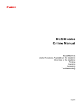 Canon MG2900 Series Owner's manual
