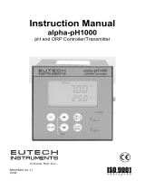 EUTECH INSTRUMENTS ALPHA PH1000 PHORP CONTROLLERTRANSMITTER User manual