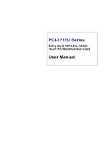Advantech PCI-1711 User manual