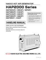 Hakko Electric Machine Works Co., Ltd. HAP2076 Handling Manual