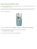 Nokia 3410 User manual