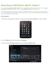 Kruger & Matz Tablet 7 Hard reset manual