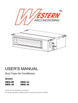 Western Airconditioning DBIS-18 User manual