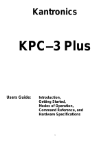 Kantronics KPC–3 Plus User manual