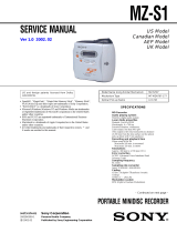 Sony MZ-S1 User manual