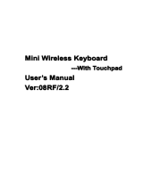 eSynicVer 08RF-2.2 Mini Wireless keyboard-TouchPad