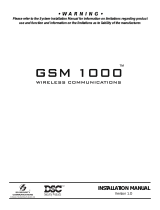 DSC GSM 1000 Installation guide