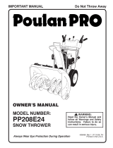 Poulan PRO PP208E24 Owner's manual