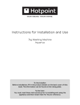 Hotpoint Aquarius Instructions For Installation And Use Manual