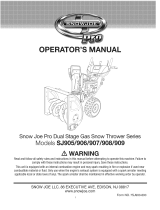 SNOWJOE SJ907 User manual